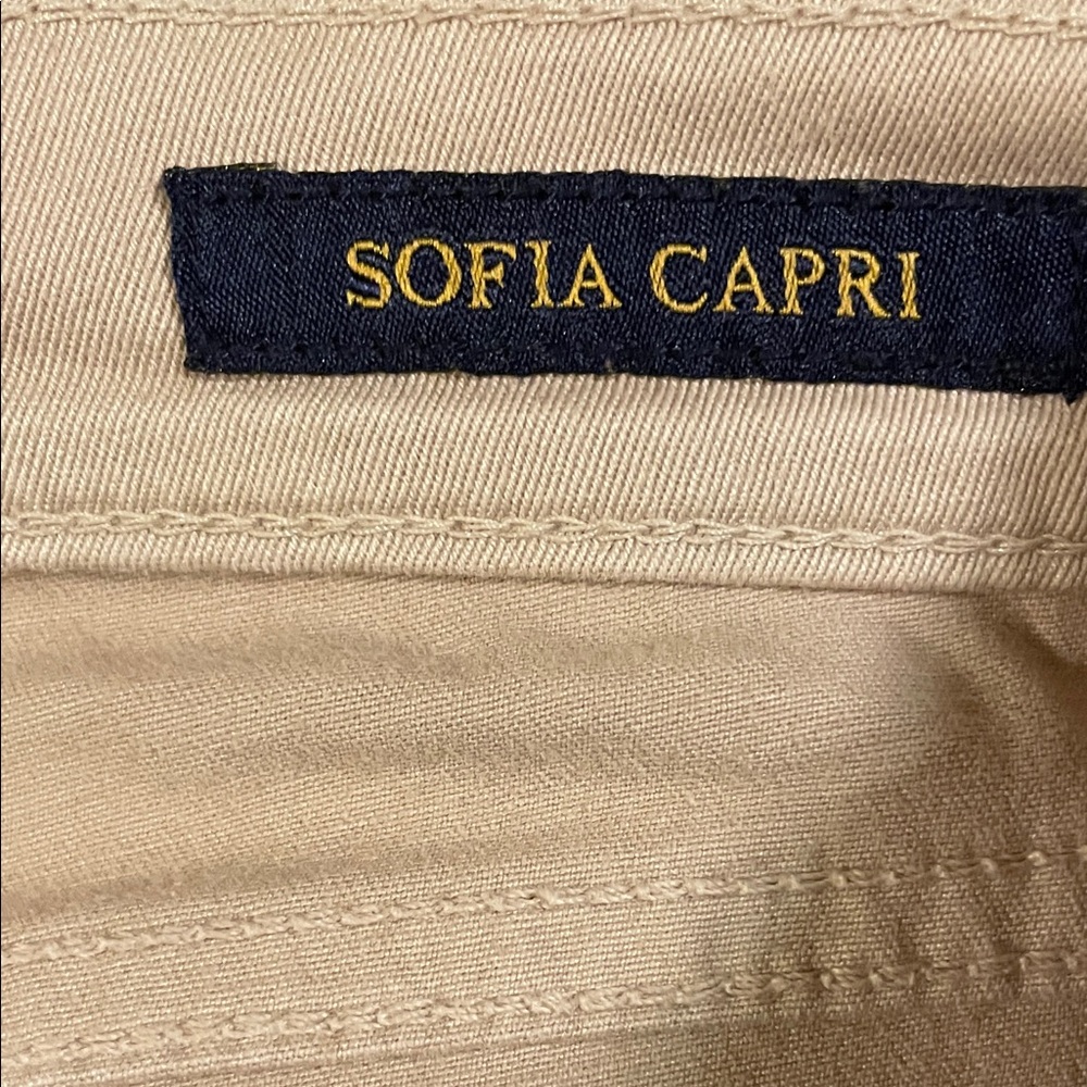 Lucky Brand Khaki/Tan Sofia Capri Jeans Size 12 - Picture 5 of 13